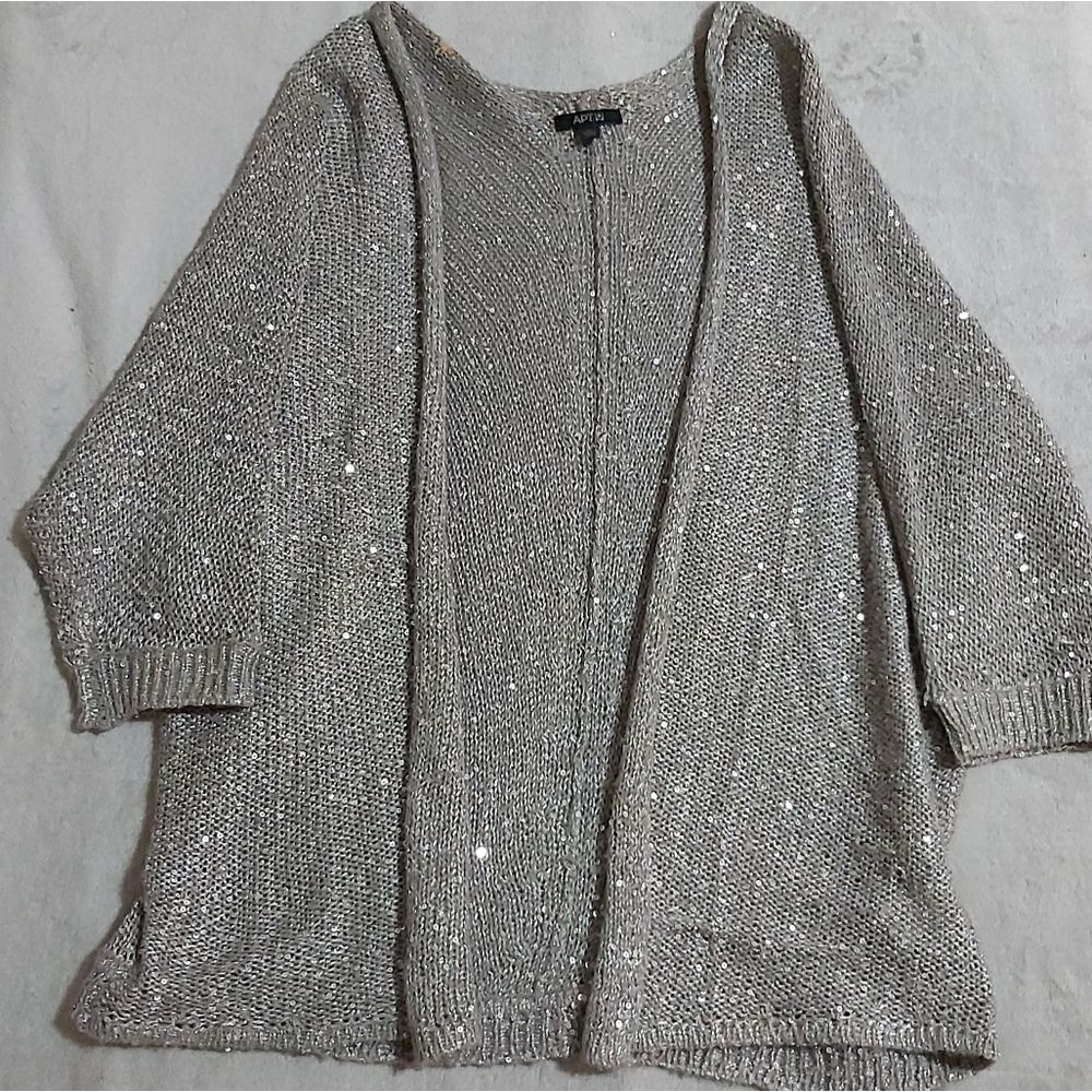 Grey sequin cardigan